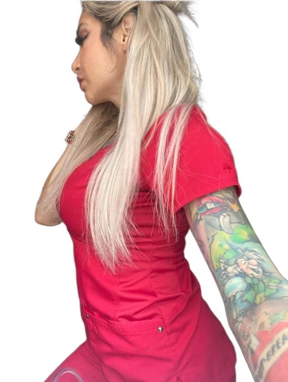Healing Hands Red Scrub Set size XS